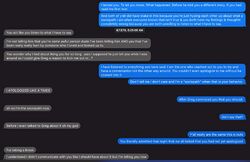 Screenshot of June 13, 2019 messages in which Sarah says she lied about liking Lucas because she feared James would remove her from the household.